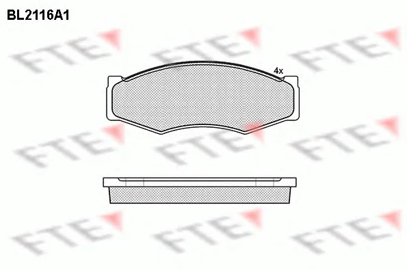 BL2116A1 FTE Тормозные колодки (фото 1)