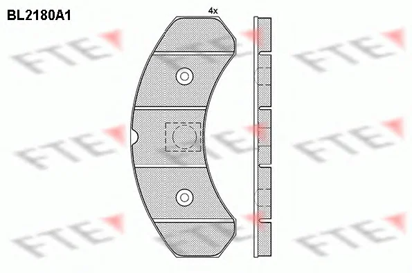 BL2180A1 FTE Тормозные колодки (фото 1)