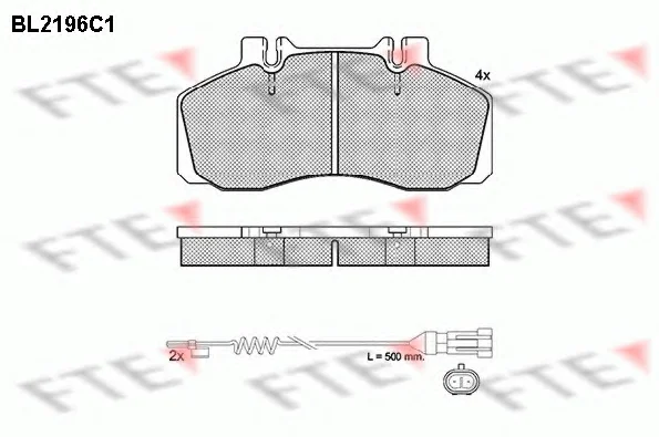 BL2196C1 FTE Тормозные колодки (фото 1)