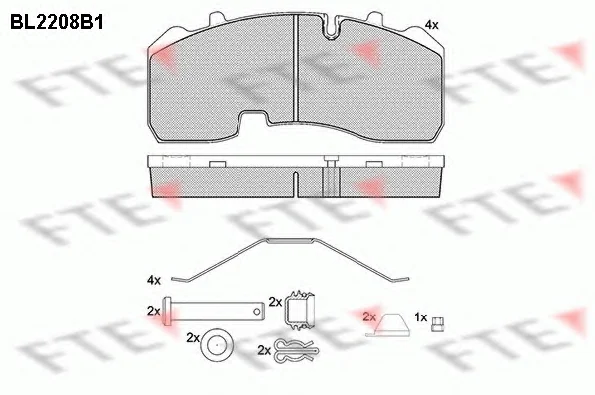 BL2208B1 FTE Тормозные колодки (фото 1)