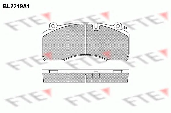 BL2219A1 FTE Тормозные колодки (фото 1)