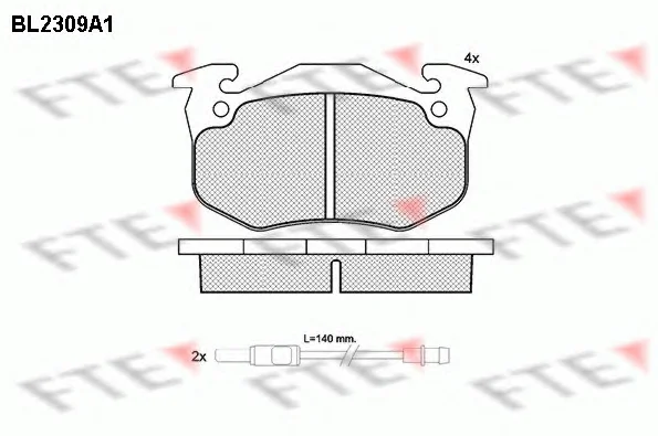 BL2309A1 FTE Тормозные колодки (фото 1)