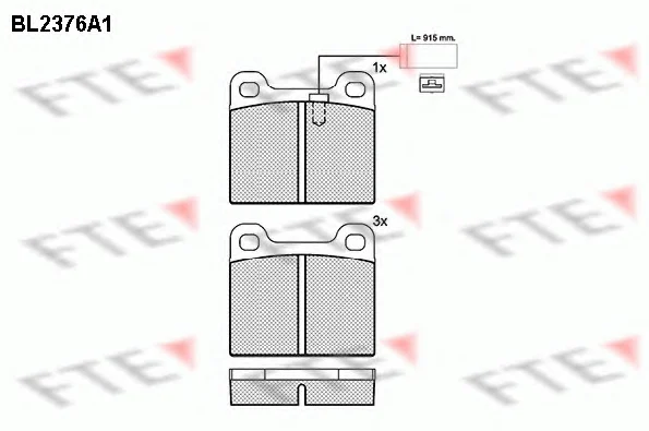 BL2376A1 FTE Тормозные колодки (фото 1)