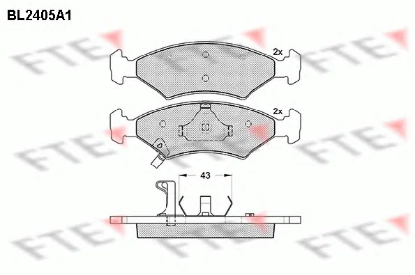 BL2405A1 FTE Тормозные колодки (фото 1)