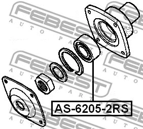 AS-6205-2RS FEBEST Подшипник (фото 2)