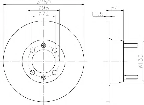 8DD 355 100-241 BEHR/HELLA/PAGID Тормозной диск (фото 1)