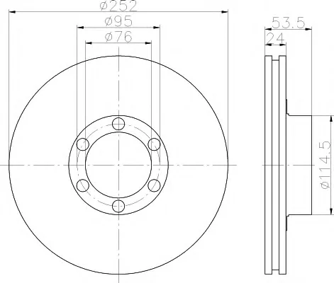 8DD 355 100-321 BEHR/HELLA/PAGID Тормозной диск (фото 1)