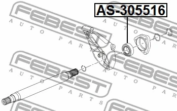 AS-305516 FEBEST Подшипник, приводной вал (фото 2)