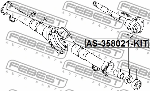 AS-358021-KIT FEBEST Подшипник, приводной вал (фото 2)