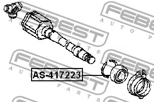 AS-417223 FEBEST Подшипник, приводной вал (фото 2)