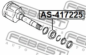 AS-417225 FEBEST Подшипник, приводной вал (фото 2)