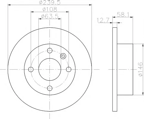 8DD 355 100-561 BEHR/HELLA/PAGID Тормозной диск (фото 1)