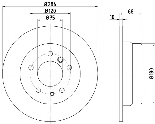 8DD 355 100-661 BEHR/HELLA/PAGID Тормозной диск (фото 1)