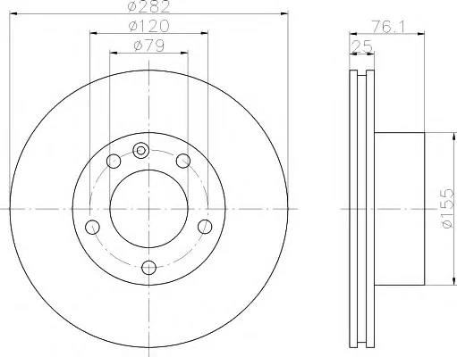 8DD 355 100-671 BEHR/HELLA/PAGID Тормозной диск (фото 1)