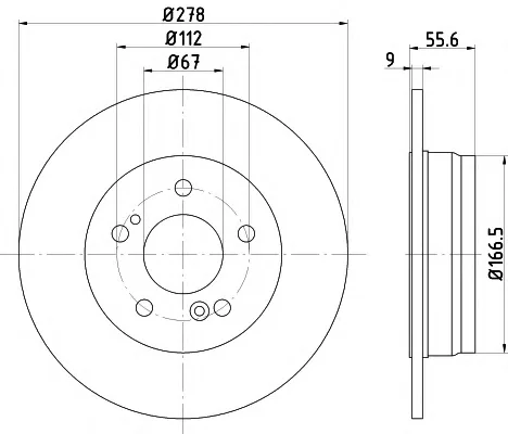 8DD 355 101-001 BEHR/HELLA/PAGID Тормозной диск (фото 1)