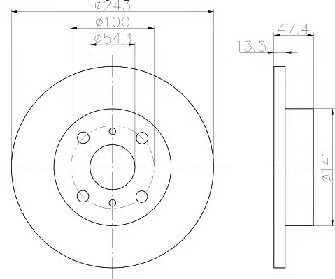 8DD 355 101-301 BEHR/HELLA/PAGID Тормозной диск (фото 1)