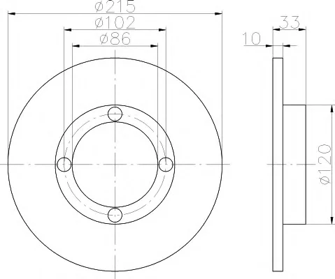 8DD 355 101-851 BEHR/HELLA/PAGID Тормозной диск (фото 1)