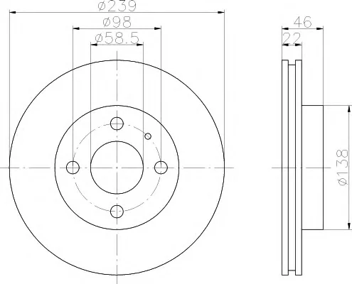 8DD 355 101-871 BEHR/HELLA/PAGID Тормозной диск (фото 1)