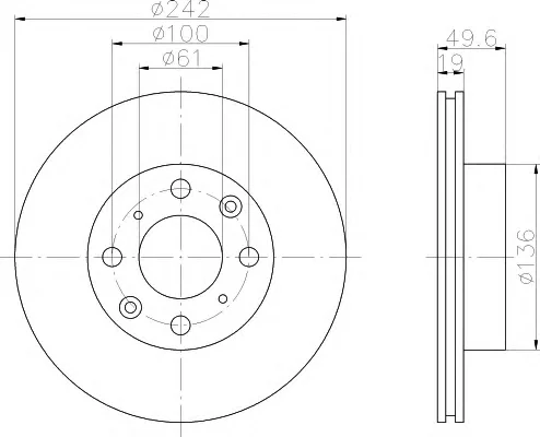 8DD 355 101-921 BEHR/HELLA/PAGID Тормозной диск (фото 1)