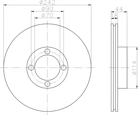 8DD 355 102-101 BEHR/HELLA/PAGID Тормозной диск (фото 1)