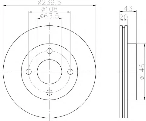 8DD 355 102-221 BEHR/HELLA/PAGID Тормозной диск (фото 1)