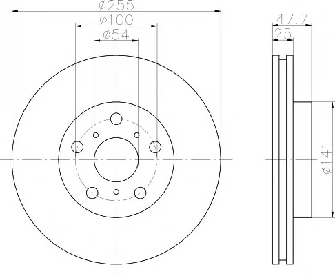 8DD 355 102-351 BEHR/HELLA/PAGID Тормозной диск (фото 1)