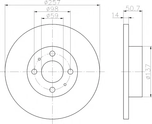 8DD 355 102-371 BEHR/HELLA/PAGID Тормозной диск (фото 1)