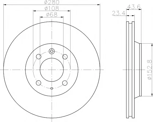 8DD 355 102-401 BEHR/HELLA/PAGID Тормозной диск (фото 1)