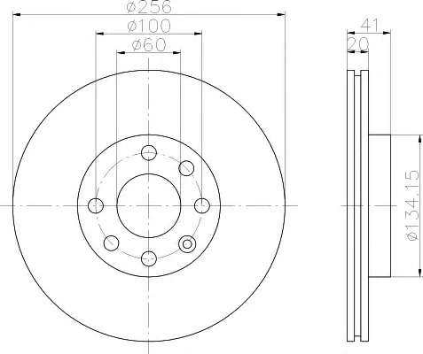 8DD 355 102-671 BEHR/HELLA/PAGID Тормозной диск (фото 1)