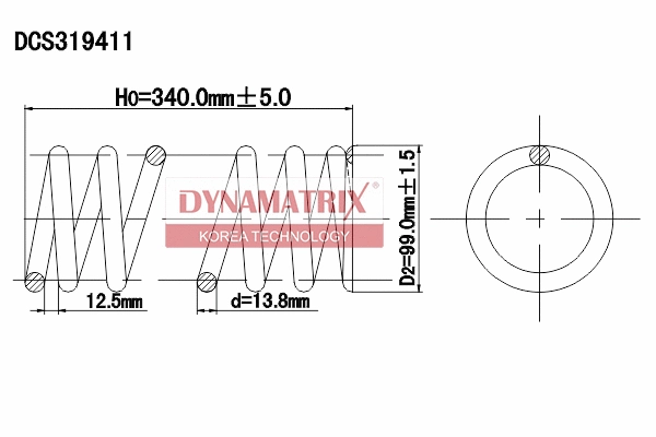 DCS319411 DYNAMATRIX Пружина ходовой части (фото 1)