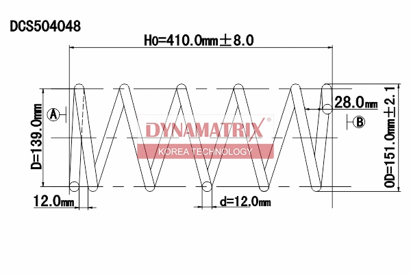 DCS504048 DYNAMATRIX Пружина ходовой части (фото 1)