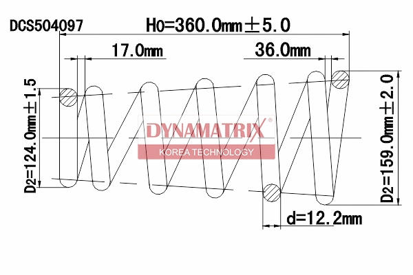 DCS504097 DYNAMATRIX Пружина ходовой части (фото 1)