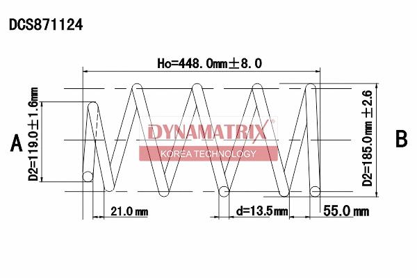 DCS871124 DYNAMATRIX Пружина ходовой части (фото 1)