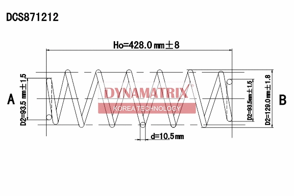 DCS871212 DYNAMATRIX Пружина ходовой части (фото 1)