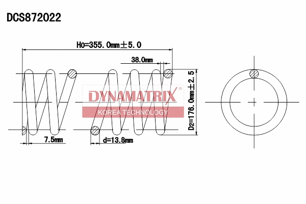 DCS872022 DYNAMATRIX Пружина ходовой части (фото 1)