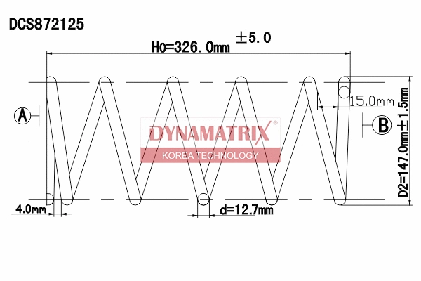 DCS872125 DYNAMATRIX Пружина ходовой части (фото 1)