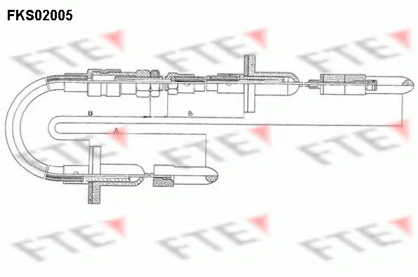 FKS02005 FTE Трос (тросик) сцепления (фото 1)