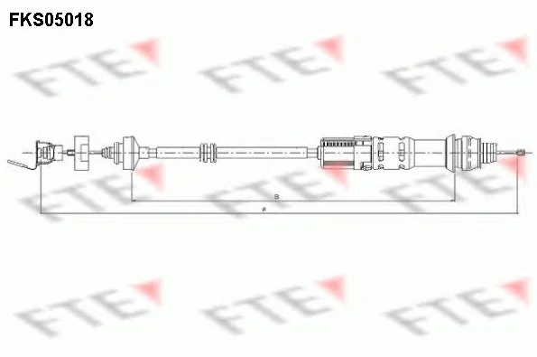 FKS05018 FTE Трос (тросик) сцепления (фото 1)