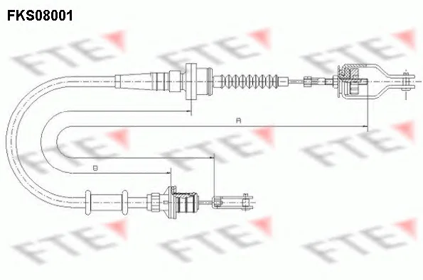 FKS08001 FTE Трос (тросик) сцепления (фото 1)