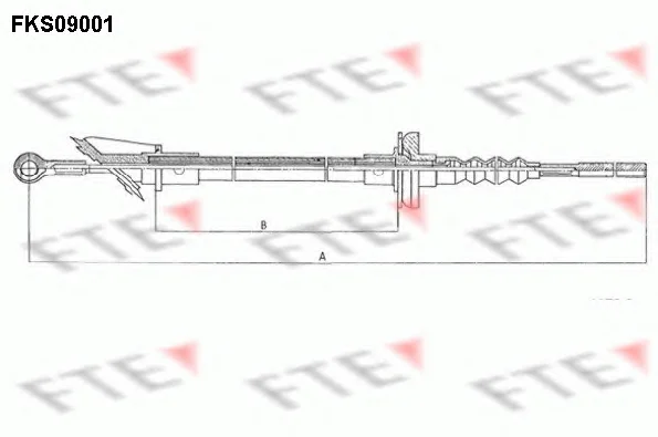 FKS09001 FTE Трос (тросик) сцепления (фото 1)