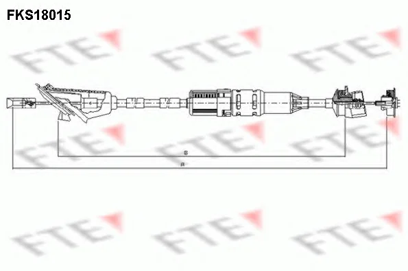 FKS18015 FTE Трос (тросик) сцепления (фото 1)