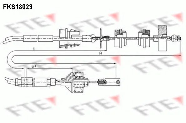 FKS18023 FTE Трос (тросик) сцепления (фото 1)