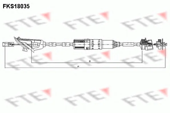FKS18035 FTE Трос (тросик) сцепления (фото 1)