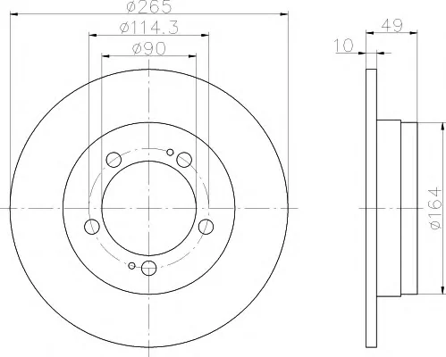 8DD 355 103-321 BEHR/HELLA/PAGID Тормозной диск (фото 1)