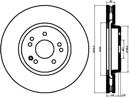 8DD 355 103-401 BEHR/HELLA/PAGID Тормозной диск (фото 1)