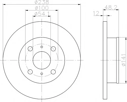 8DD 355 103-551 BEHR/HELLA/PAGID Тормозной диск (фото 1)