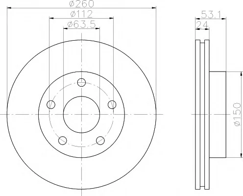 8DD 355 103-801 BEHR/HELLA/PAGID Тормозной диск (фото 1)