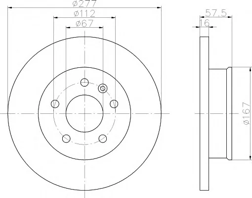 8DD 355 103-811 BEHR/HELLA/PAGID Тормозной диск (фото 1)