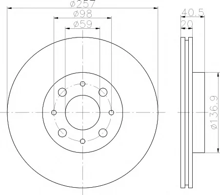 8DD 355 103-861 BEHR/HELLA/PAGID Тормозной диск (фото 1)