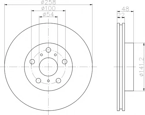 8DD 355 104-051 BEHR/HELLA/PAGID Тормозной диск (фото 1)